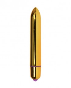 Вибропулька с 10 функциями вибрации золотая, BI-014233-gold