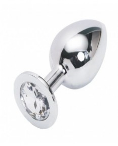 Стальная пробка Jewelry Plug Medium Silver кристалл, 016477