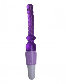 Вибратор анальный гелевый удлиненный, фиолетовый