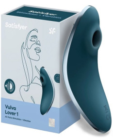 Вакуумно-волновой стимулятор клитора с вибрацией Satisfyer Vulva Lover 1 морская волна, 4018591
