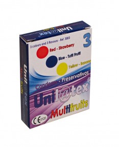 Презервативы UNILATEX MULTIFRUTIS №3 Ароматизираванные, цветные -3 шт