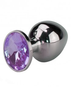 Мини-плаг из алюминия с кристаллом светло-фиолетовым