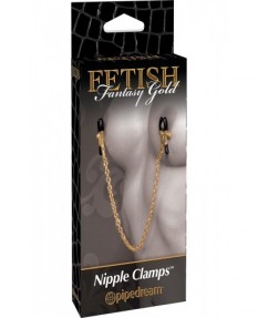 Зажимы для сосков FF Gold Chain Nipple Clamps