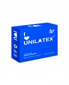 Презервативы UNILATEX NATURAL PLAIN №3 гладкие классические -3 шт