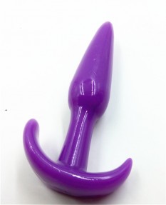 Анальная пробка для ношения гладкая фиолетовая