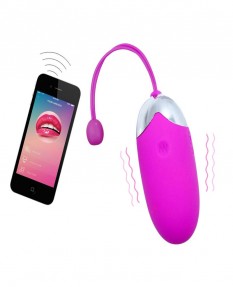 Вибромассажер-яичко, управление от смартфона или через Bluetooth, перезаряжаемое,12 функций