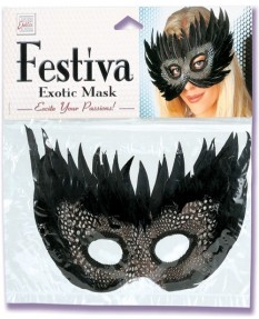 Перьевая маска FESTIVA EXOTIC BLACK