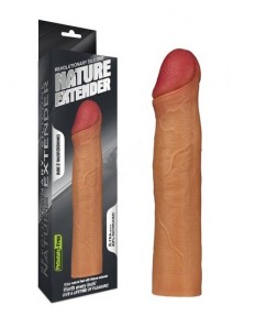 Насадка на пенис Revolutionary Silicone Nature Extender телесная плюс 5 см