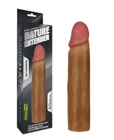 Насадка на пенис Nature Extender мулат плюс 2,5 см