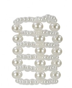 Открытая насадка на пенис Pearl Stroker Beads Large белая