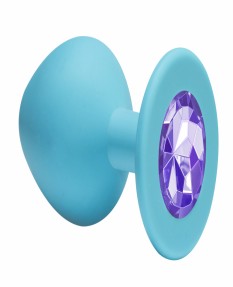 Анальная пробка Emotions Cutie Small Turquoise light purple crystal
