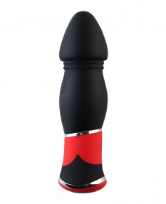 Вибратор TOYFA Black&Red, 10 режимов вибрации, силиконовый, черный