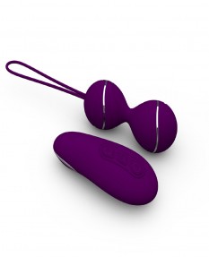 Вагинальные шарики с вибрацией на дистанционном управлении фиолетовое
