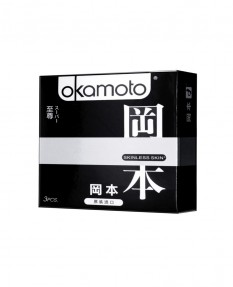 Презервативы Окамото серия Skinless Skin Super № 3 С двойной смазкой и ароматом