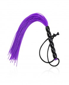 Фиолетово-черная плетка с ручкой 21 см