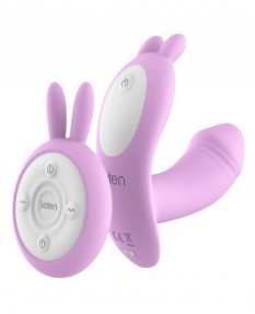 Вибро кролик с вагинальной пробкой LETEN фиолетовый