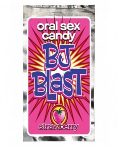 Шипучие конфеты для орального секса клубника Bj Blast