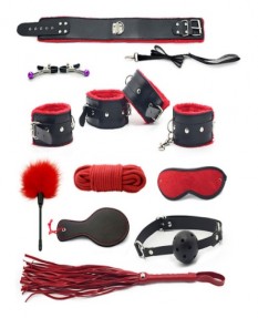 Красно-черный бондажный набор Extreme 10 предметов