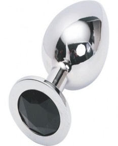 Стальная пробка Jewelry Plug Medium Silver черная