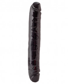 Двусторонний фаллоимитатор TOYFA Black&Red, чёрный, 31 см, 902019-5
