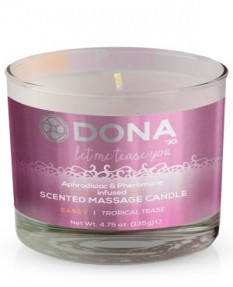 Массажная свеча с феромонами и афродизиаками "Страсть" DONA Scented Massage Candle Sassy Aroma: Trop