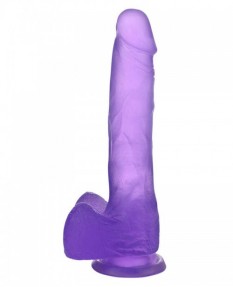 Фиолетовый фаллос Jelly Studs Crystal Dildo Medium, LV3101 Purple