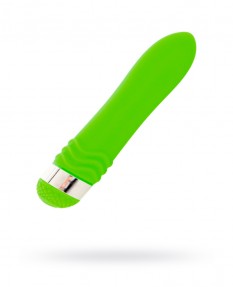 Вибратор Sexus Funny Five, ABS пластик, зеленый, 14 см