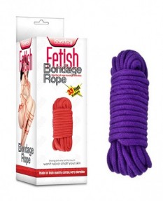 Фиолетовая веревка для бондажа Fetish Bondage Rope 10 метров