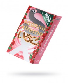 Презервативы латексные Sagami Xtreme Strawberry 10 шт