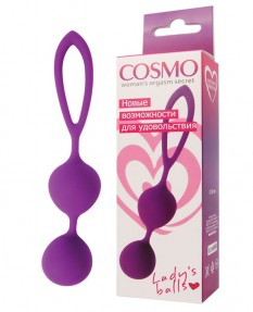 Вагинальные шарики Cosmo, 3 см фиолетовые
