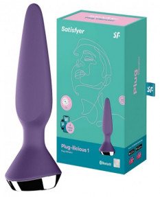 Анальная вибропробка Satisfyer Plug-ilicious 1 фиолетовый, 4061504003221