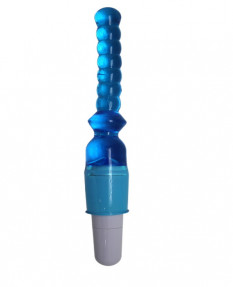 Вибратор анальный гелевый удлиненный, синий