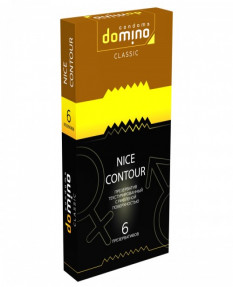Презервативы DOMINO CLASSIC Nice Contour 6 шт с рифлёной поверхностью, Luxe7934