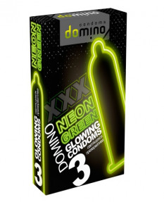 Презервативы Domino Neon Green 3 шт, Luxe6187