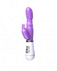 Вибромассажер с клиторальным стимулятором Lusty Bunny фиолетовый