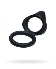 Двойное эрекционное кольцо на пенис Levett Victor, силикон, черное