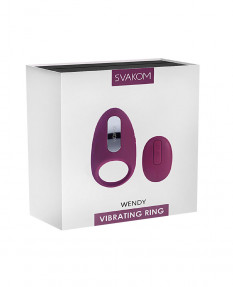 Виброкольцо Svakom Winni, пульт,силикон, фиолетовый, 9 см