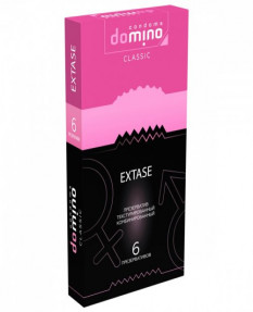 Презервативы точечно-рифленые Domino Classic Extase 6 шт, Luxe9029