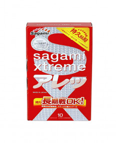 Презервативы Sagami, xtreme, feel long, латекс, 19 см, 5,2 см, 10 шт.