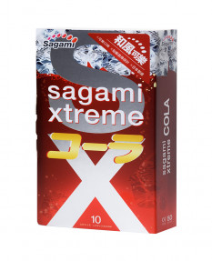 Презервативы Sagami, xtreme, cola, латекс, 19 см, 5,2 см, 10 шт. 729/1
