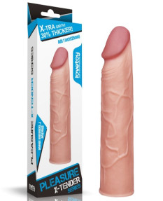 Удлиняющая насадка на пенис телесная X-Tender Penis Sleeve + 4 см, LV1050F