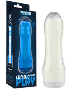 Прозрачный мастурбатор светящийся в темноте Lumino Play Pocketed Masturbator, LV342036