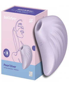 Вакуумно-волновой стимулятор с вибрацией Satisfyer Pearl Diver фиолетовый