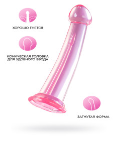 Нереалистичный фаллоимитатор Jelly Dildo XL Toyfa Basic, TPE, Розовый, 22 см, 882028-3